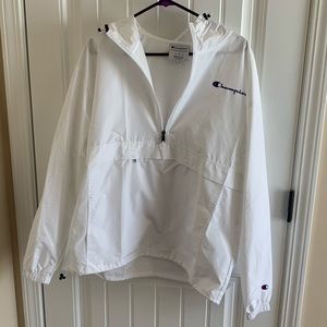 White Champion Windbreaker